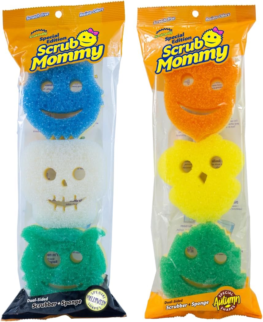  Scrub Daddy Sponge Set Color Variety Pack - Scratch-Free  Multipurpose Dish Sponge - BPA Free & Made with Polymer Foam - Stain & Odor  Resistant Kitchen Sponge (4 Count) : Health & Household