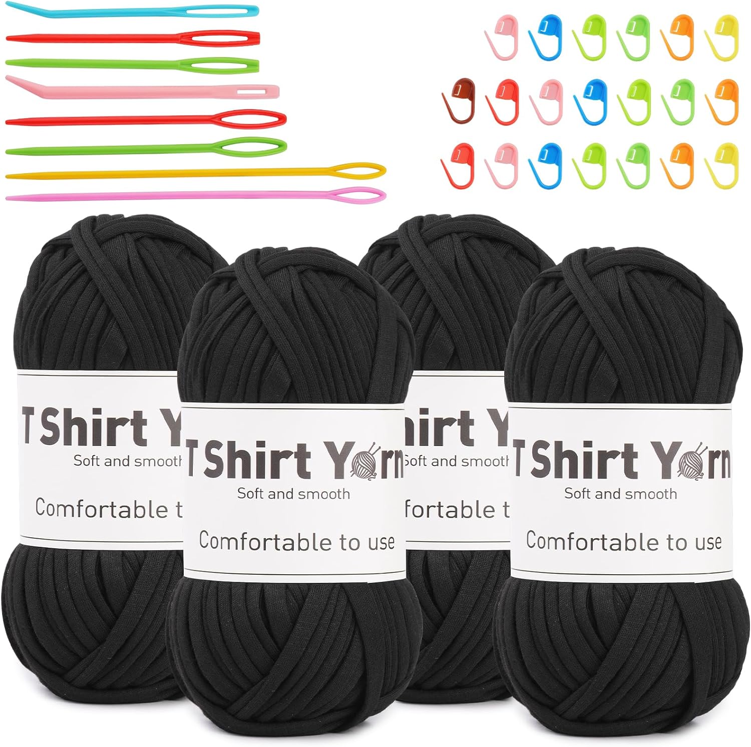 T Shirt Yarn, White Flat Crochet Yarn Crocheting Yarn, 5 Pack T-Shirt  Yarn,17.6oz T-Shirt Yarn Set for Crocheting Knitting DIY Craft Handmade  Projects