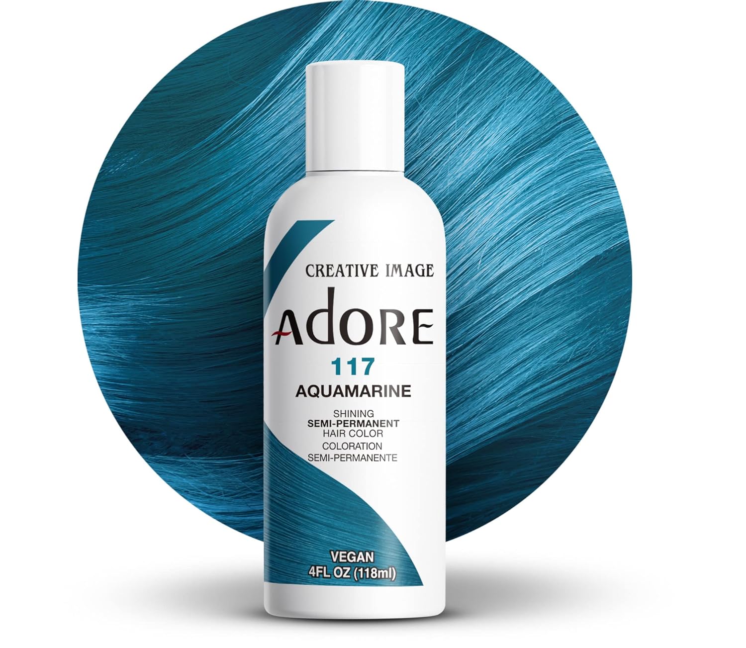 Adore Semi Permanent Hair Color - Vegan and Cruelty-Free Hair Dye - 4 Fl Oz  - 010 Crystal Clear (Pack of 1)