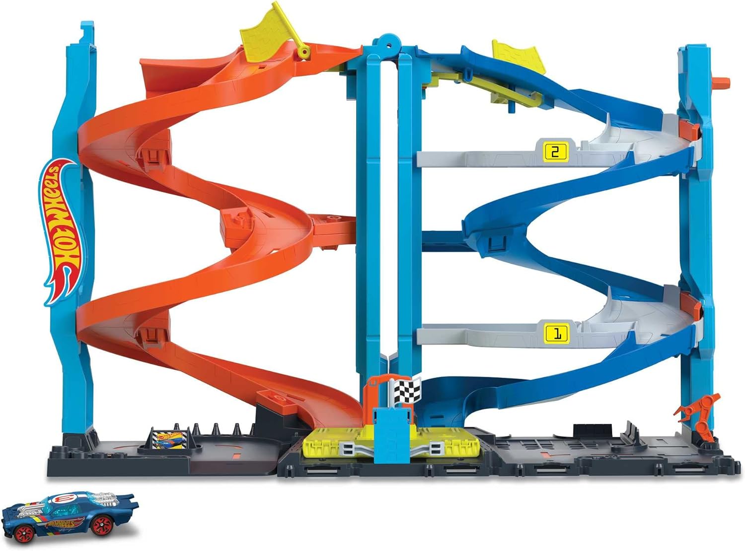 Hot Wheels City Dragon Drive Firefight Track Set & 1:64 Scale Toy  Firetruck, Fire Station Theme 