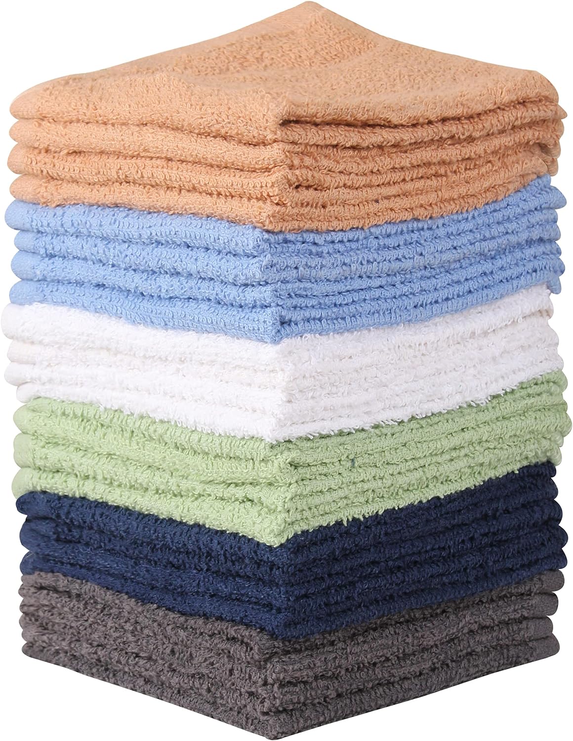 4 Pieces White Wash Cloth for Baby Quick-Dry Washcloths, Highly