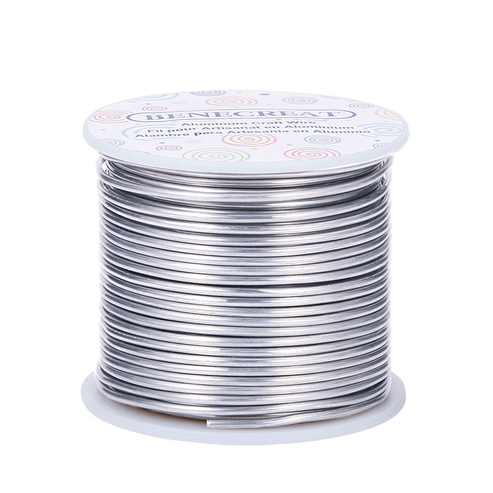 12 Gauge 100FT Tarnish Resistant Jewelry Craft Wire Bendable Aluminum  Sculpting Metal Wire for Jewelry Craft Beading Work LightBlue