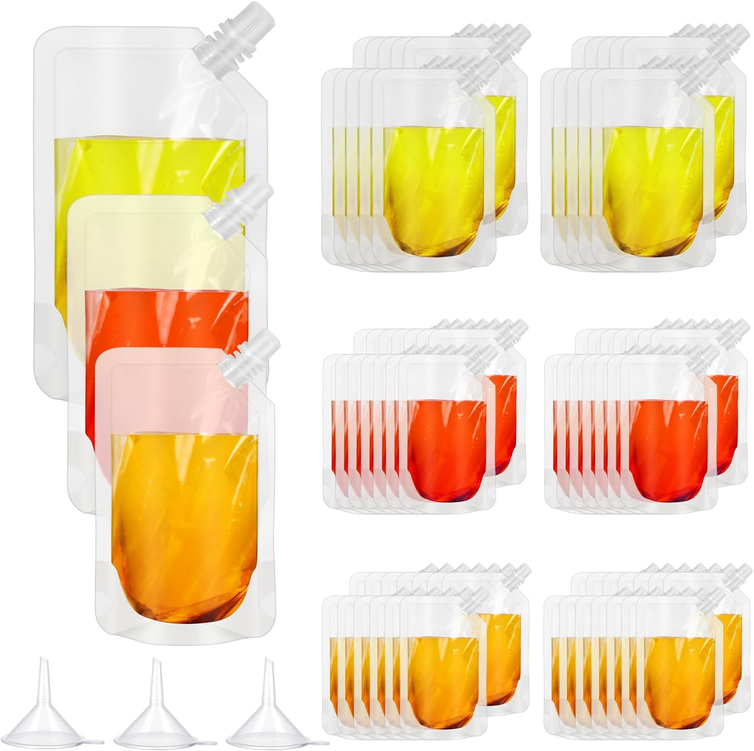  24 Pcs Plastic Flasks, 8 Oz Concealable and Reusable Drink  Pouches, Leak-Proof Food Grade Plastic for Travel : Home & Kitchen