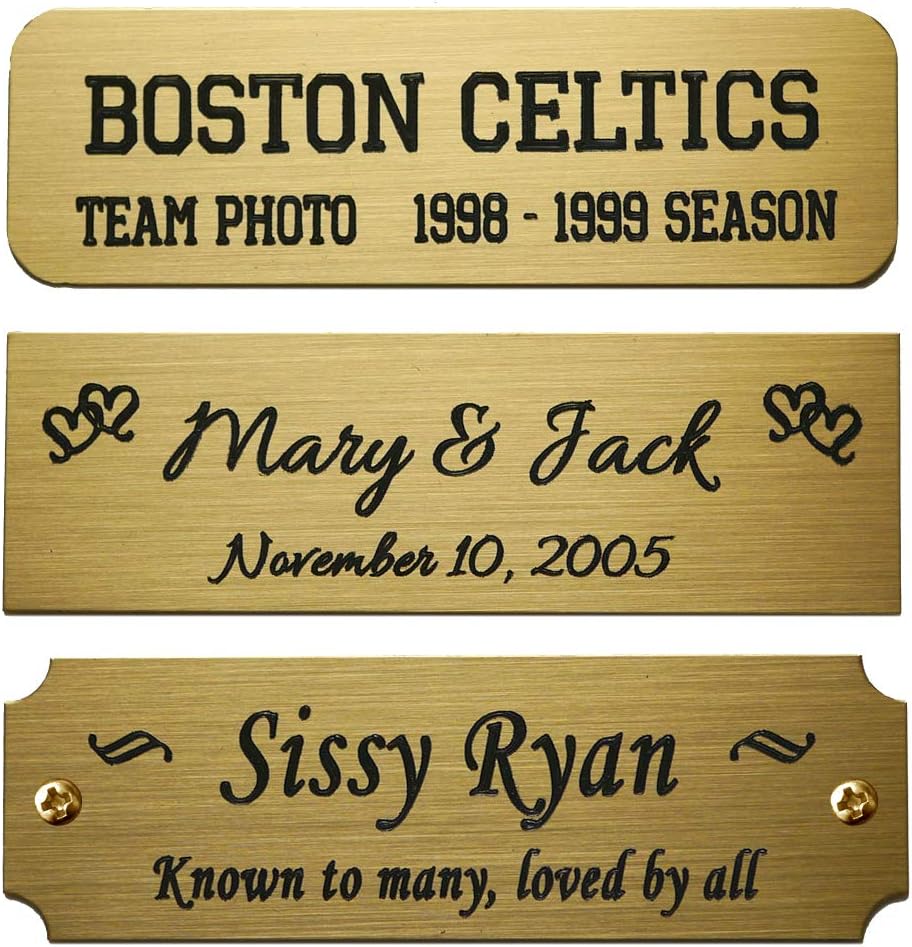 Custom Engraved Plate 2x4, 2x6, 3x6 Name Plate Plaque Art Label
