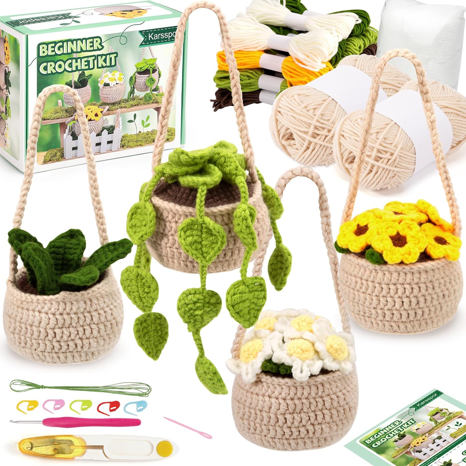 J MARK Acrylic Crochet Kit for Beginners – Premium Crochet Starter Kit for  Adults Bundle