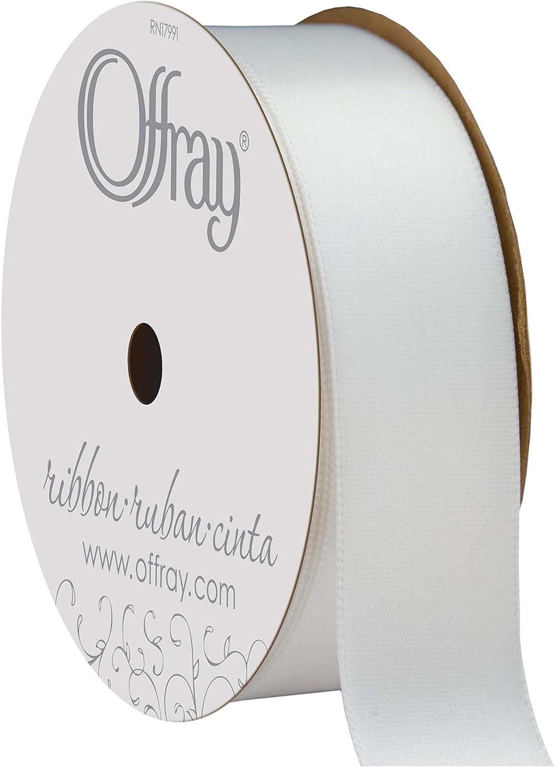 Offray 1.5 Single Face Yellow Gold Satin Ribbon - 12 ft