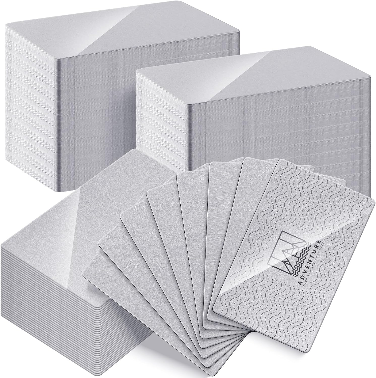 100Pcs Blank Metal Cards Sublimation Metal Business Cards Thick
