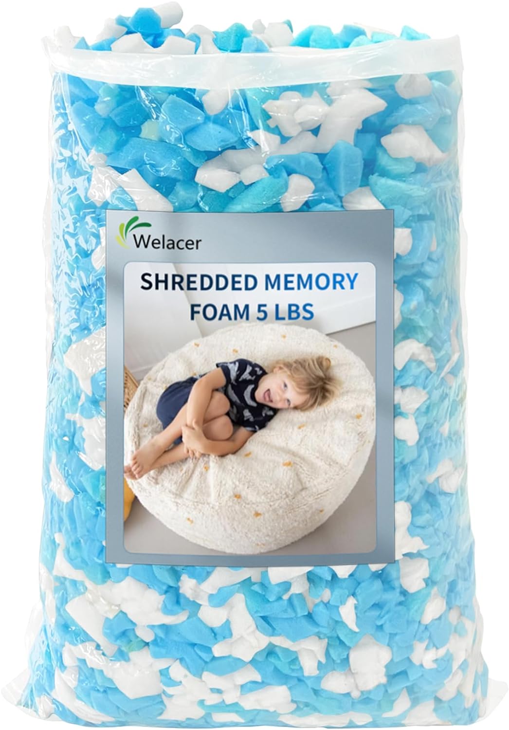 Bean Bag Filler Shredded Memory Foam Filling 10 Pounds, Pillow