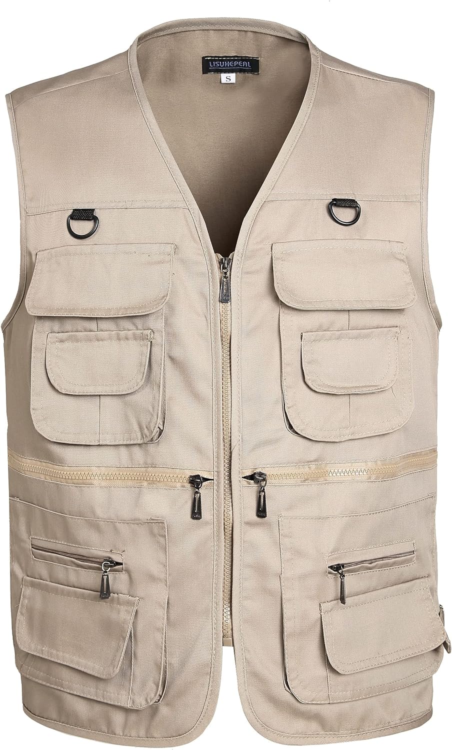 Men's Mesh Fishing Vest Multi Pockets Photography Outdoor Jacket, XL-US