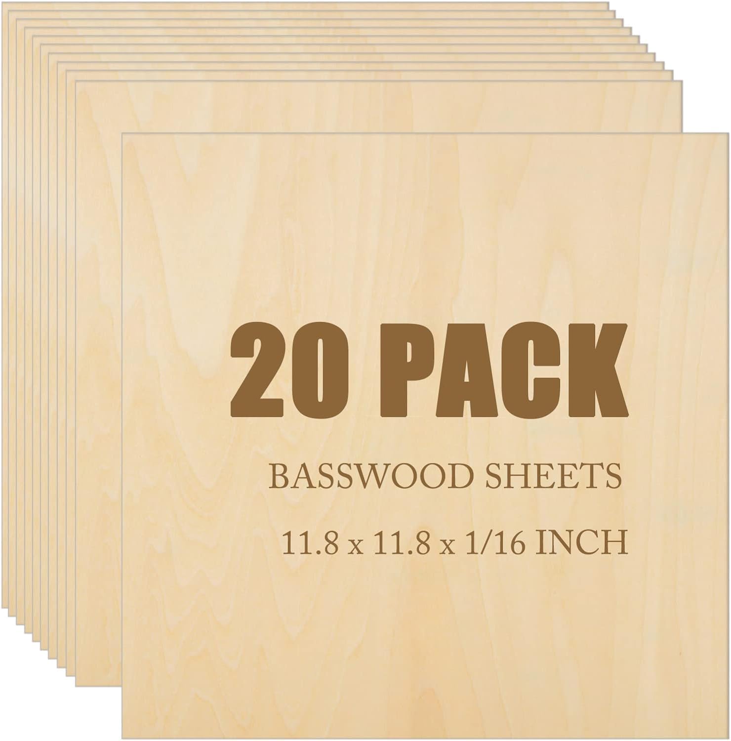 Basswood Sheets 12X8X1/16 16 Pack