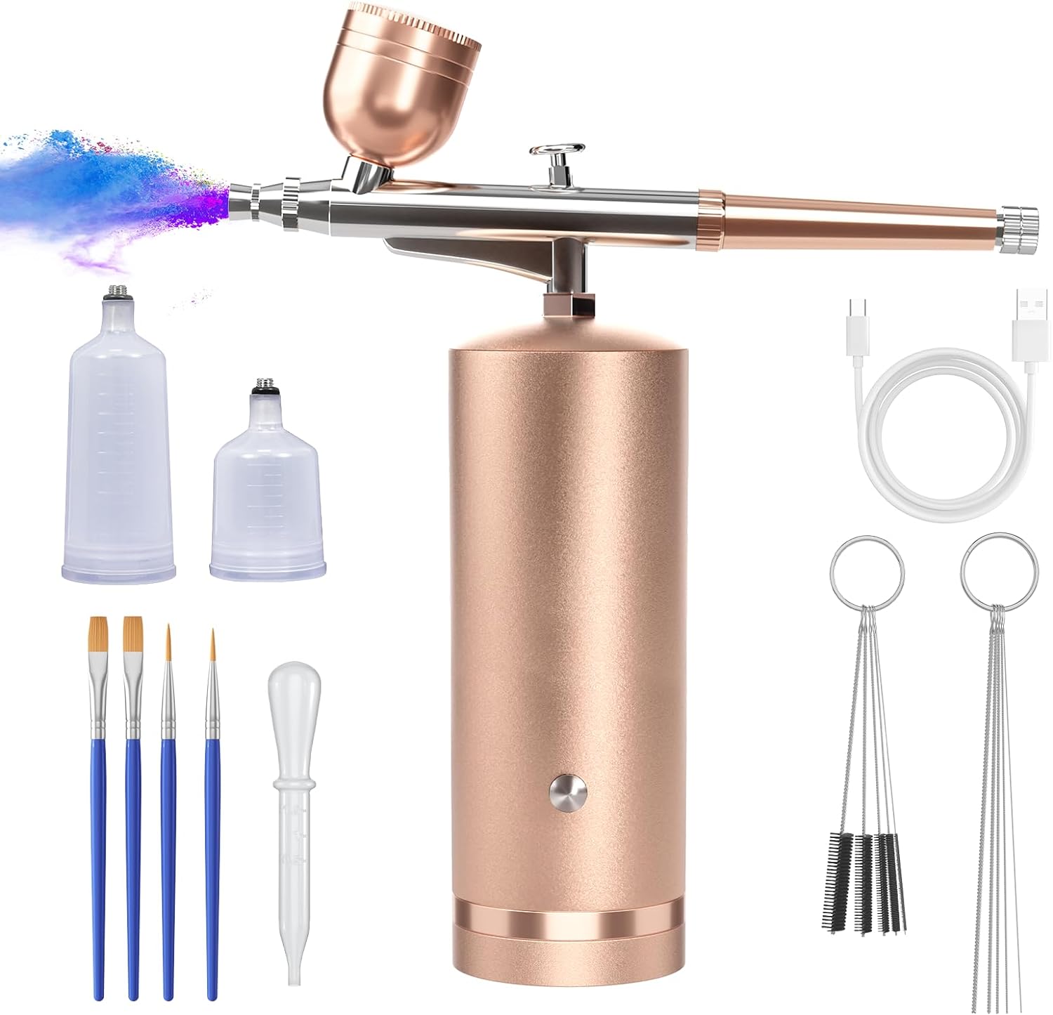 Airbrush Rechargeable Cordless Airbrush-Kit Compressor - 30Psi High  Pressure Airbrush Gun with Hose Wireless Air Brush for  Painting,Makeup,Barber
