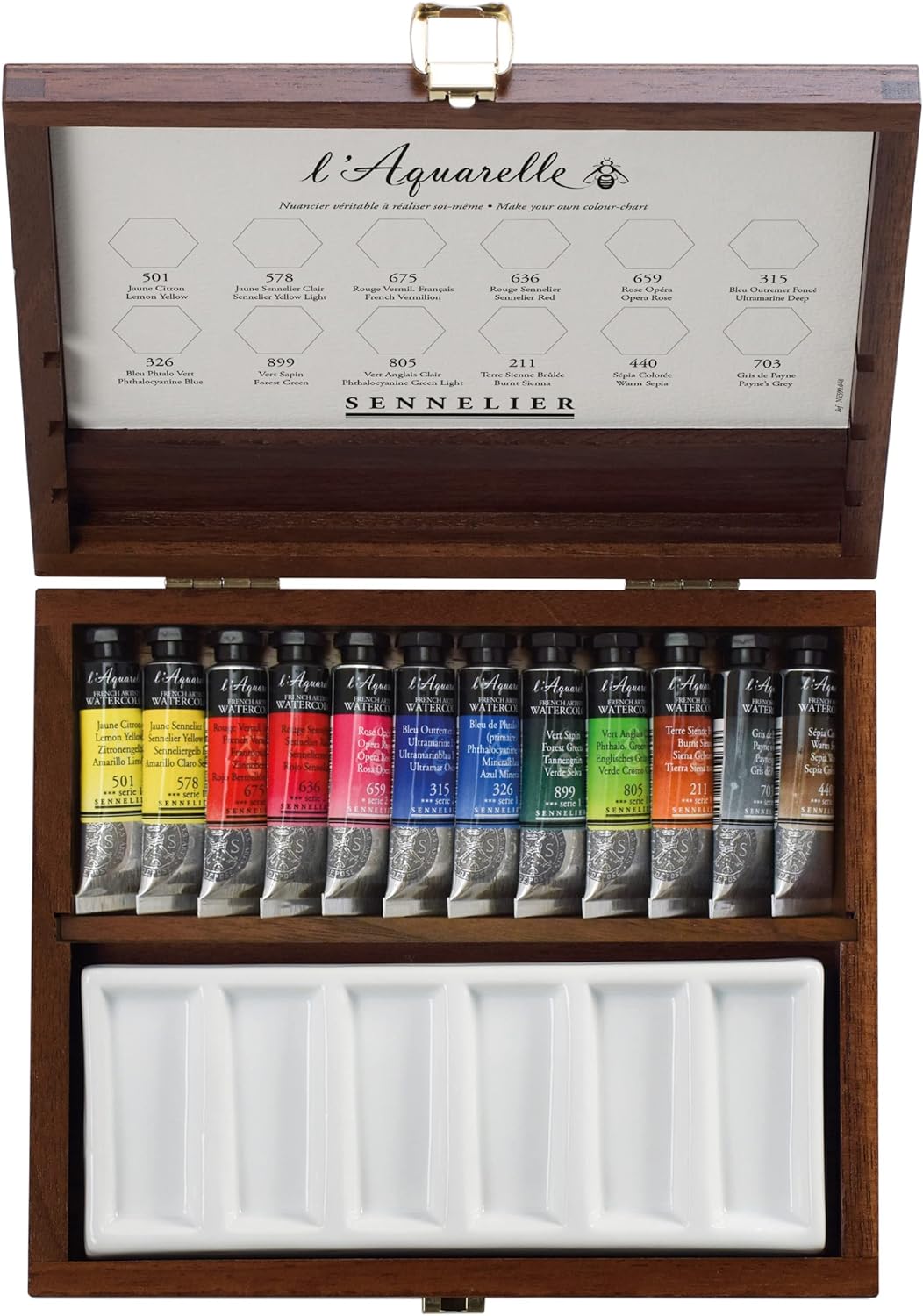  Sennelier French Artists Watercolor Travel Set, 12 Count (Pack  of 1), Multicolor