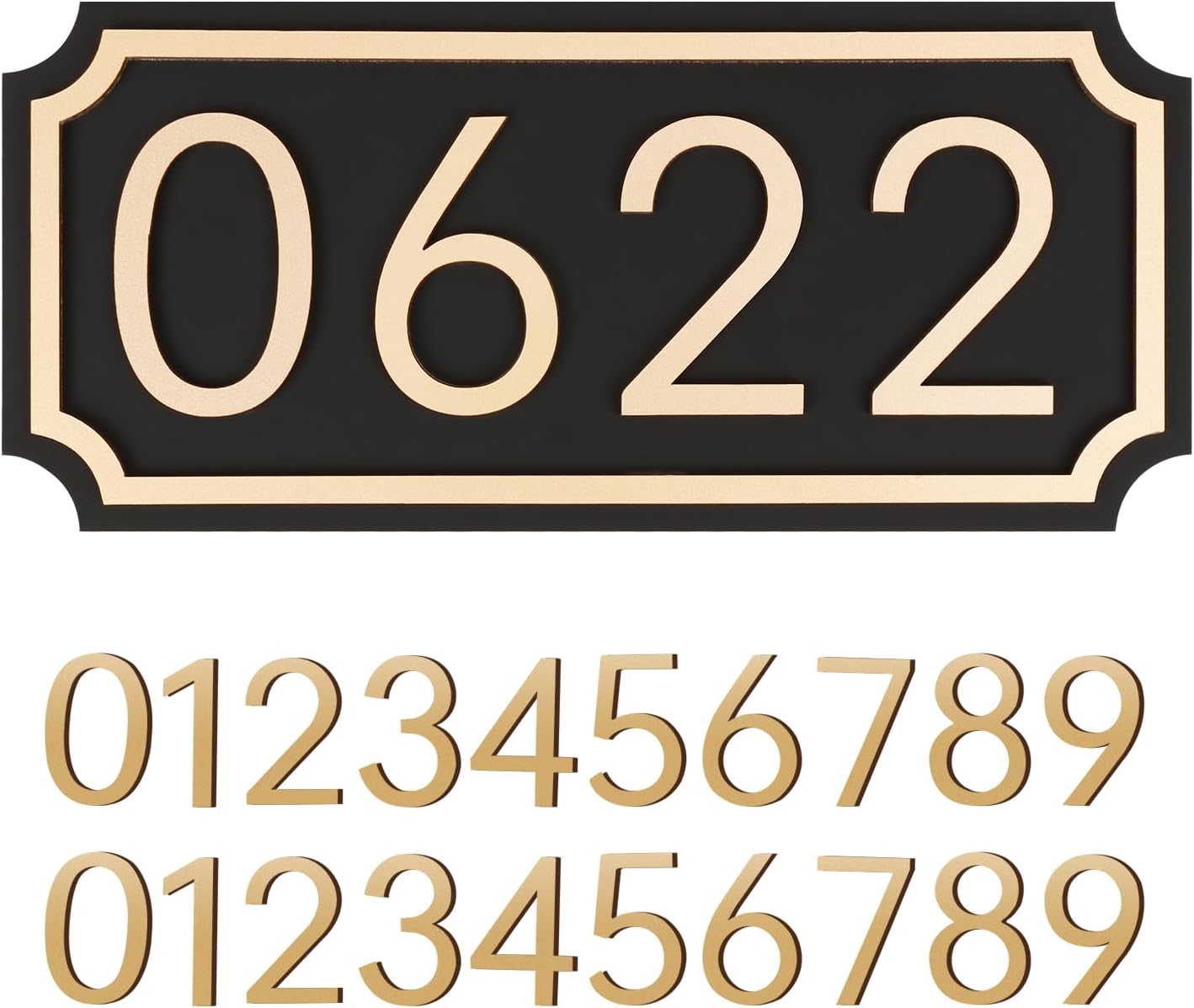 House Numbers, Address Sign, Vertical Outside Sign, Custom Address Plaque 3  Colors up to 6 Digits Modern Outside, Numeros Para Casa Exterior 