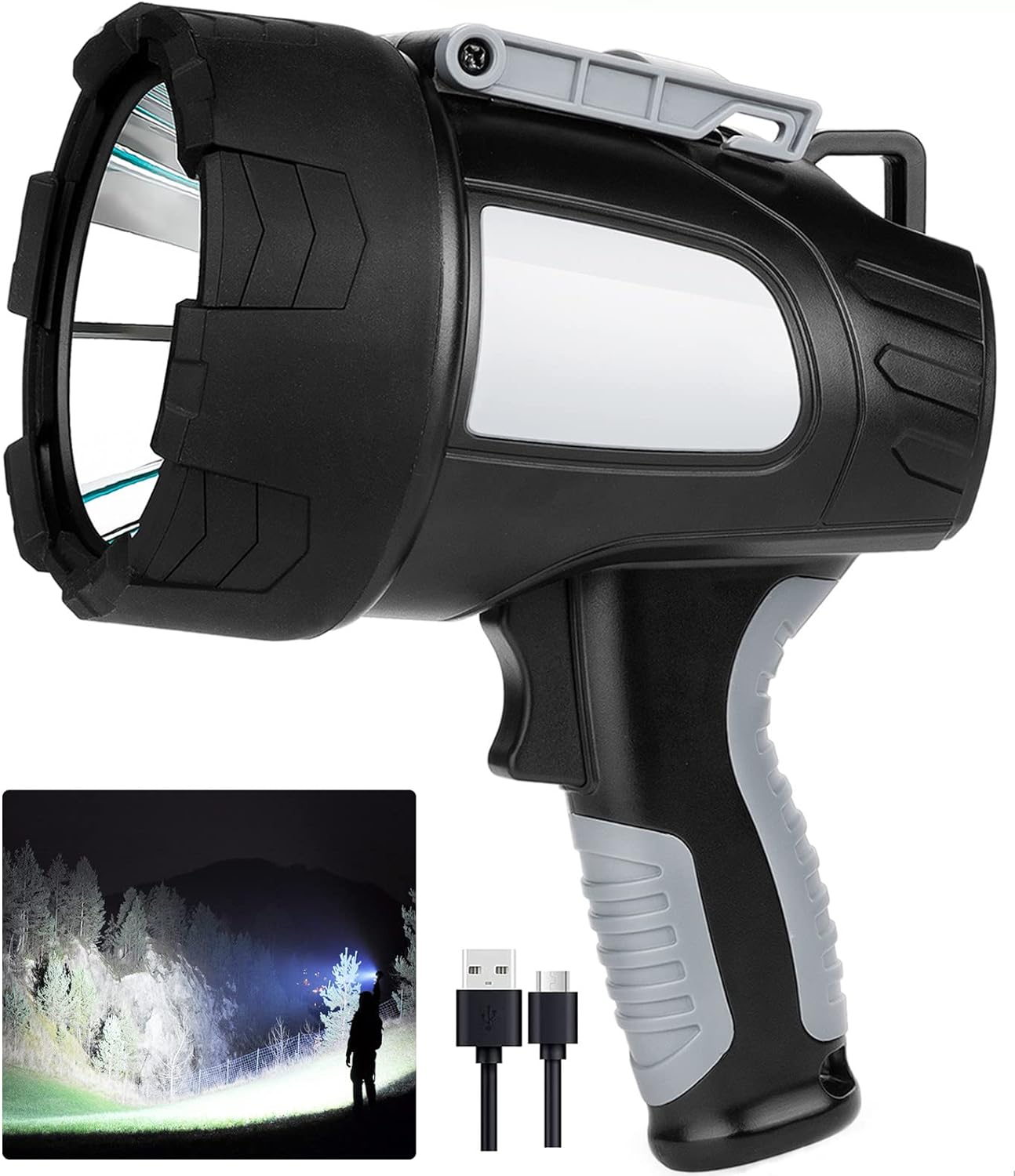 Rechargeable Spotlight,Spot Lights Hand Held 180,000 Lumens Large