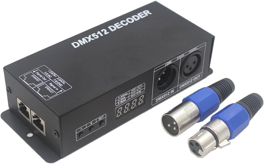 SIRS-E DMX-CON4V2 LED DMX Decoder 4 Channel RGB & RGBW Controller 10A/ –