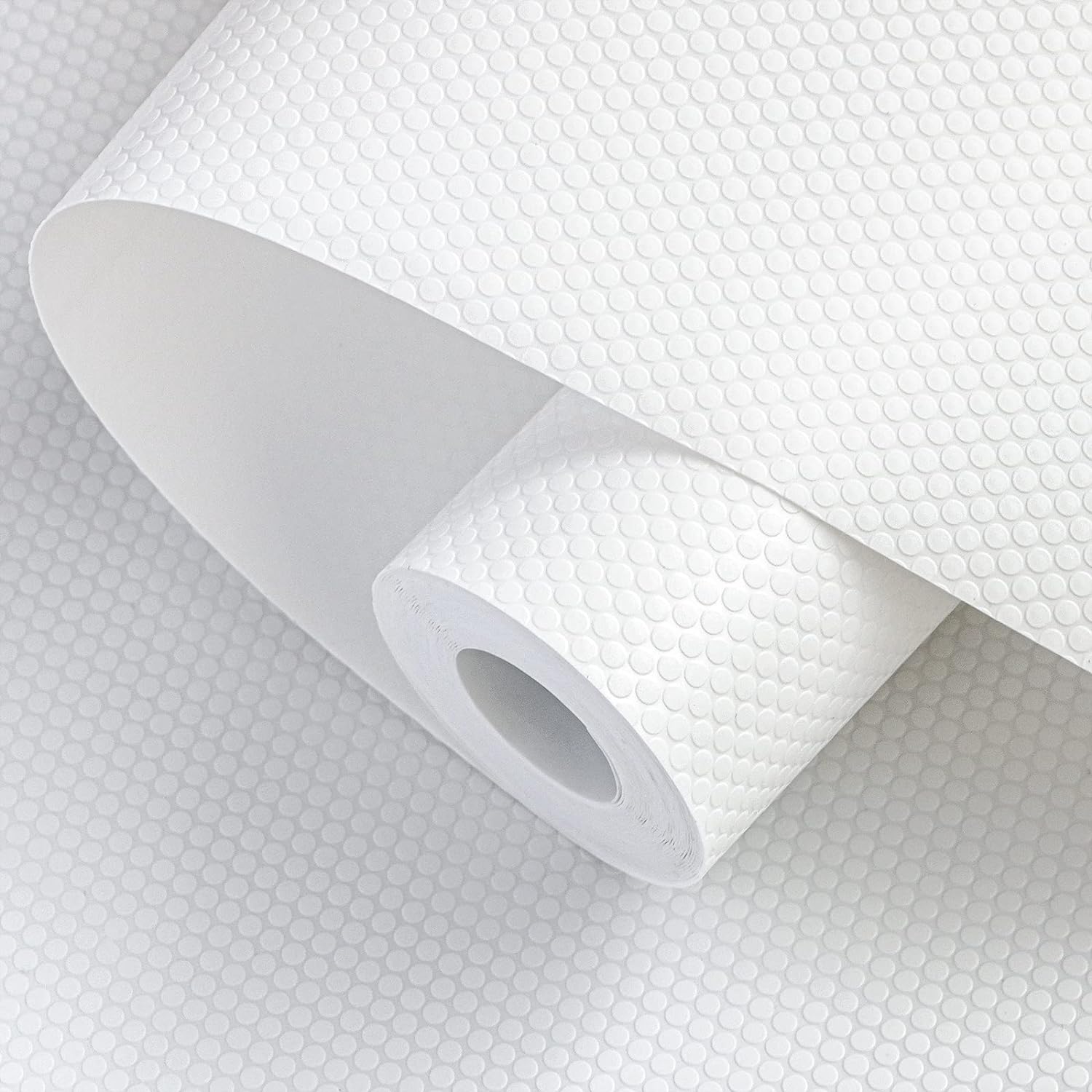 Shelf Liner, Non-Adhesive, Ribbed, Waterproof, White, 24-In. x 10