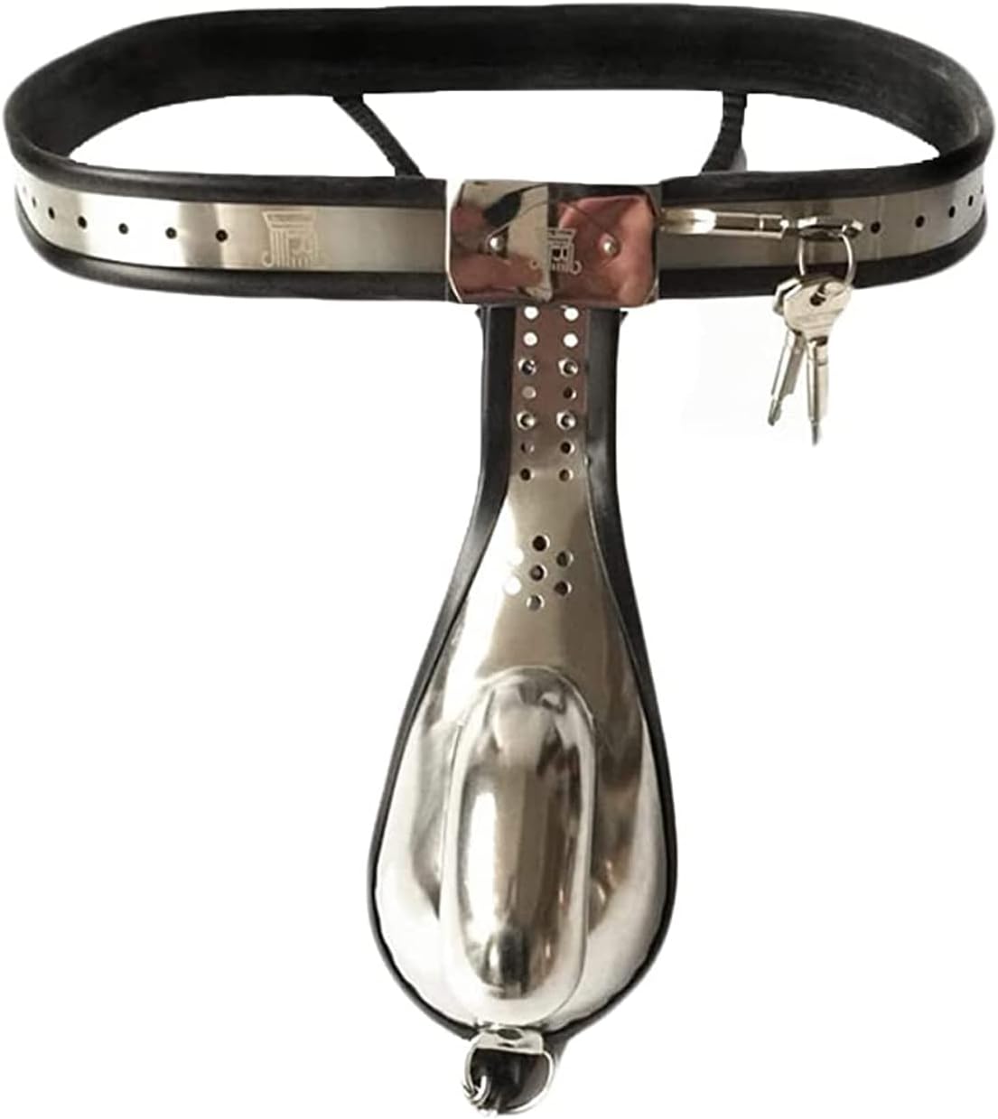 LESOYA Male Stainless Steel Chastity Belt Adjustable Panties