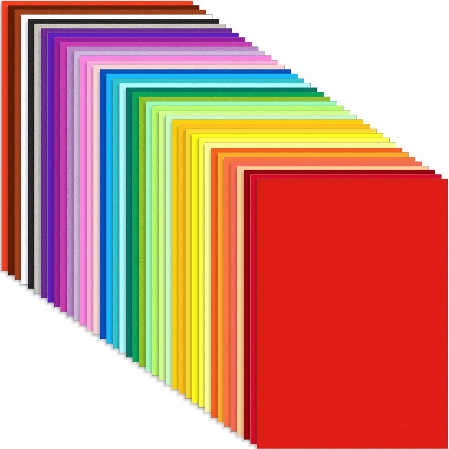 Spectrum 25-Color Assortment, 8.5” x 11”, 65 lb/176 gsm, 75 Sheets, Colored  Cardstock