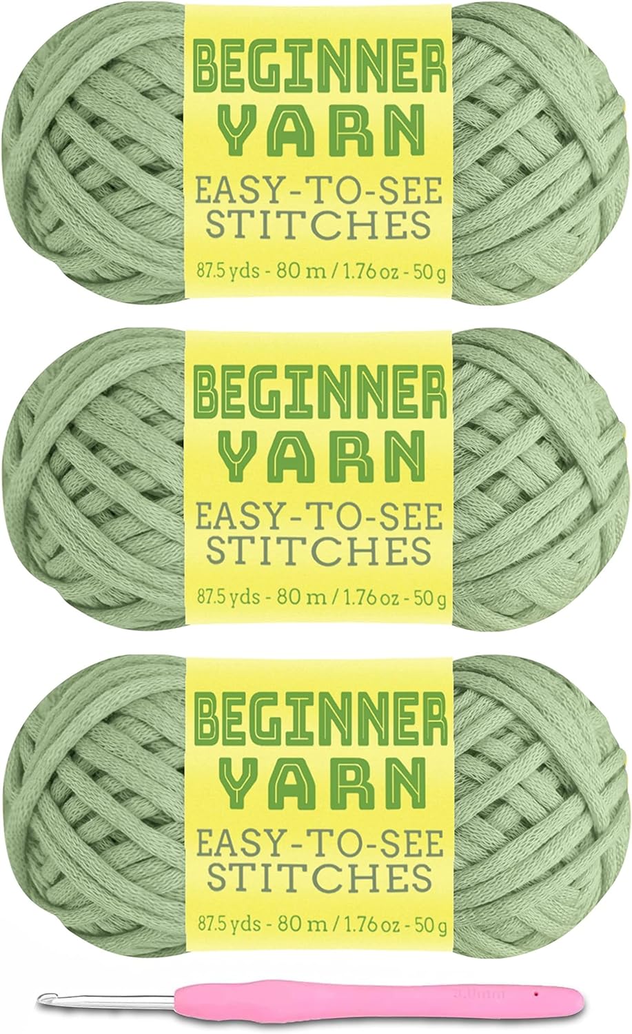 The Woobles Easy Peasy Yarn, Crochet & Knitting Yarn for Beginners with Easy-To