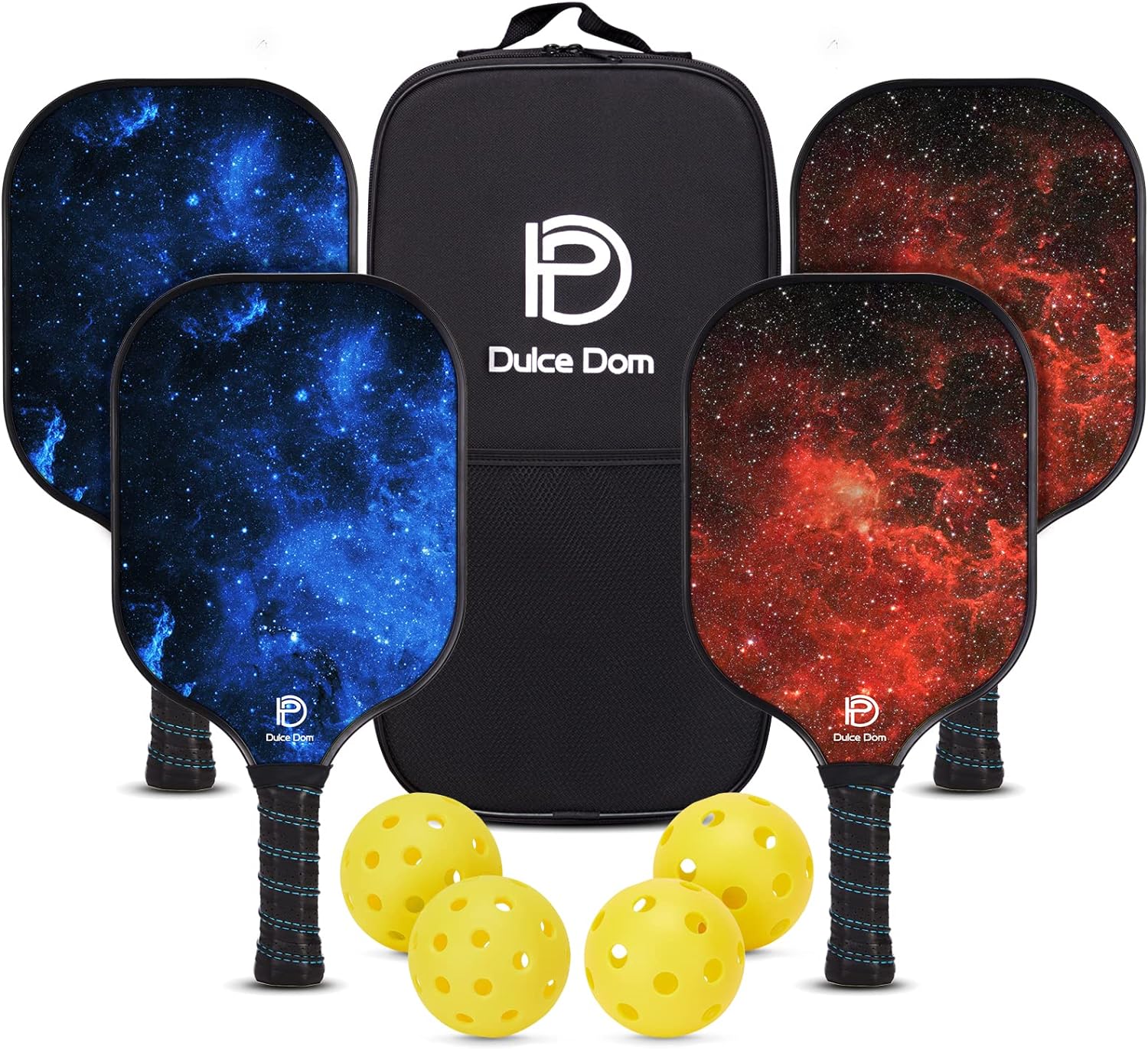 AOPOUL Pickleball Paddles, Pickleball Set with 4 Premium Wood