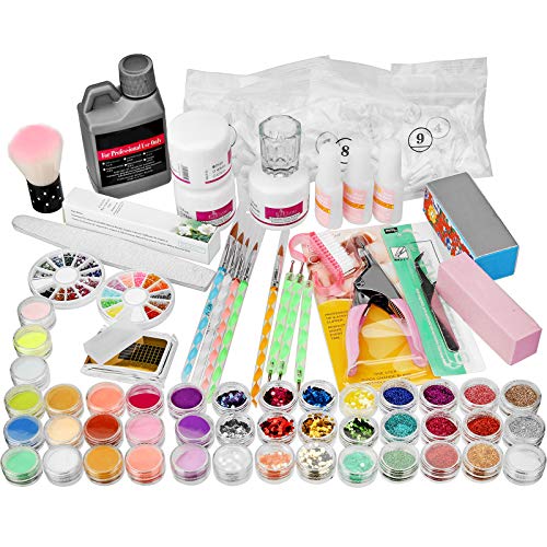 Wholesale Janolia Acrylic Nail Kit, 42 Colors Professional Nail Art Set ...