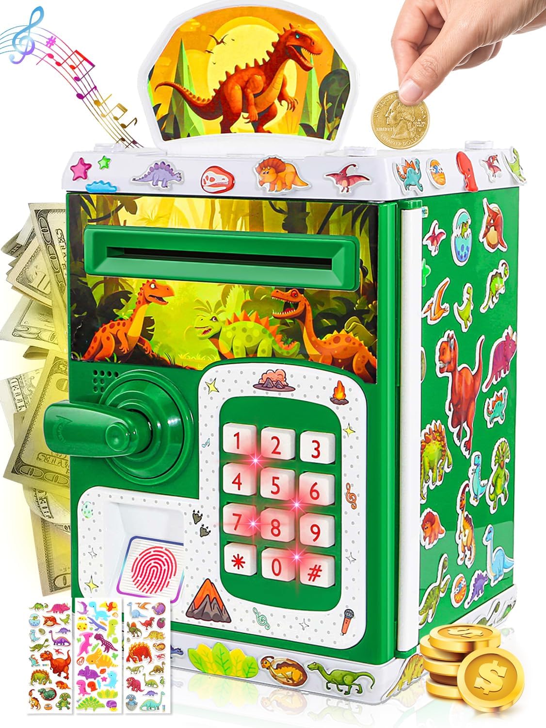 Piggy-Bank-Toys-for Girls,Large Electronic Coin-Cash