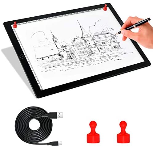 Rechargeable Light Box for Tracing Board Portable Cordless Light Pad  Drawing