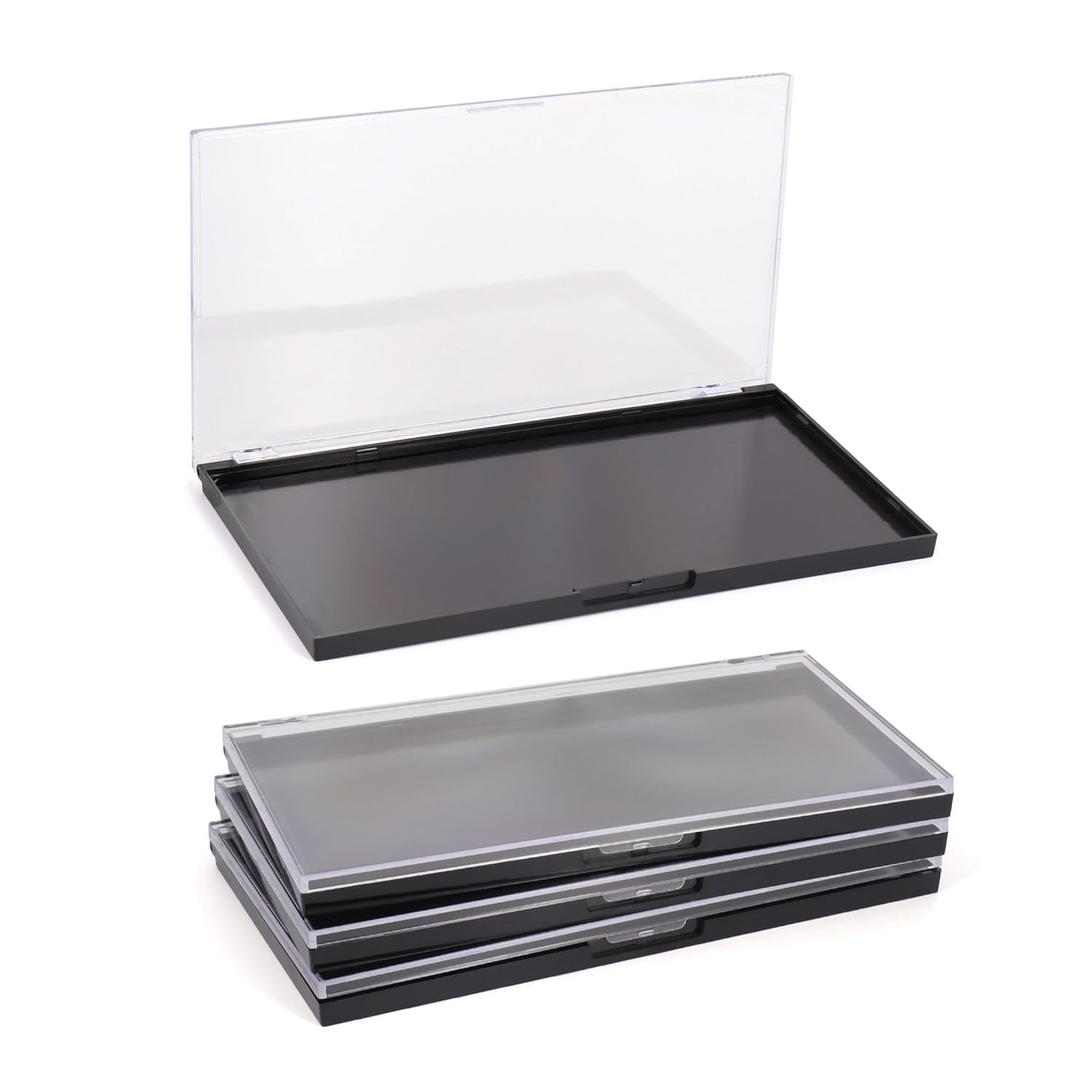 LASSUM Empty Eyeshadow Makeup Palette Containers with 5 Aluminum Pans and  Mirror, DIY Eye Shadow Pigment Tray Holder Case