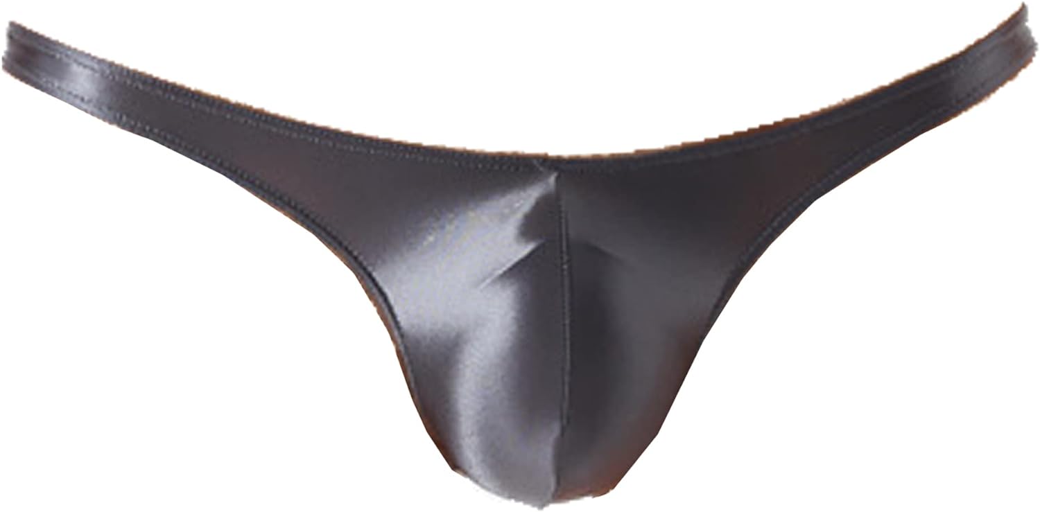Rexcyril Men's Boxer Jockstrap Sexy Underwear, Silky Satin Split