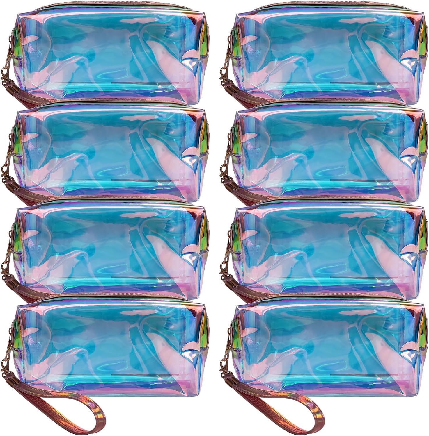  HRX Package Clear Iridescent Holographic Makeup Bag