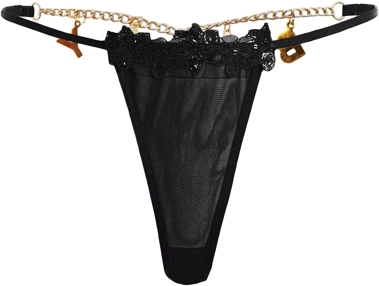 Milumia Women's Underwear Rhinestone Thong Low Rise G String Thongs Panties