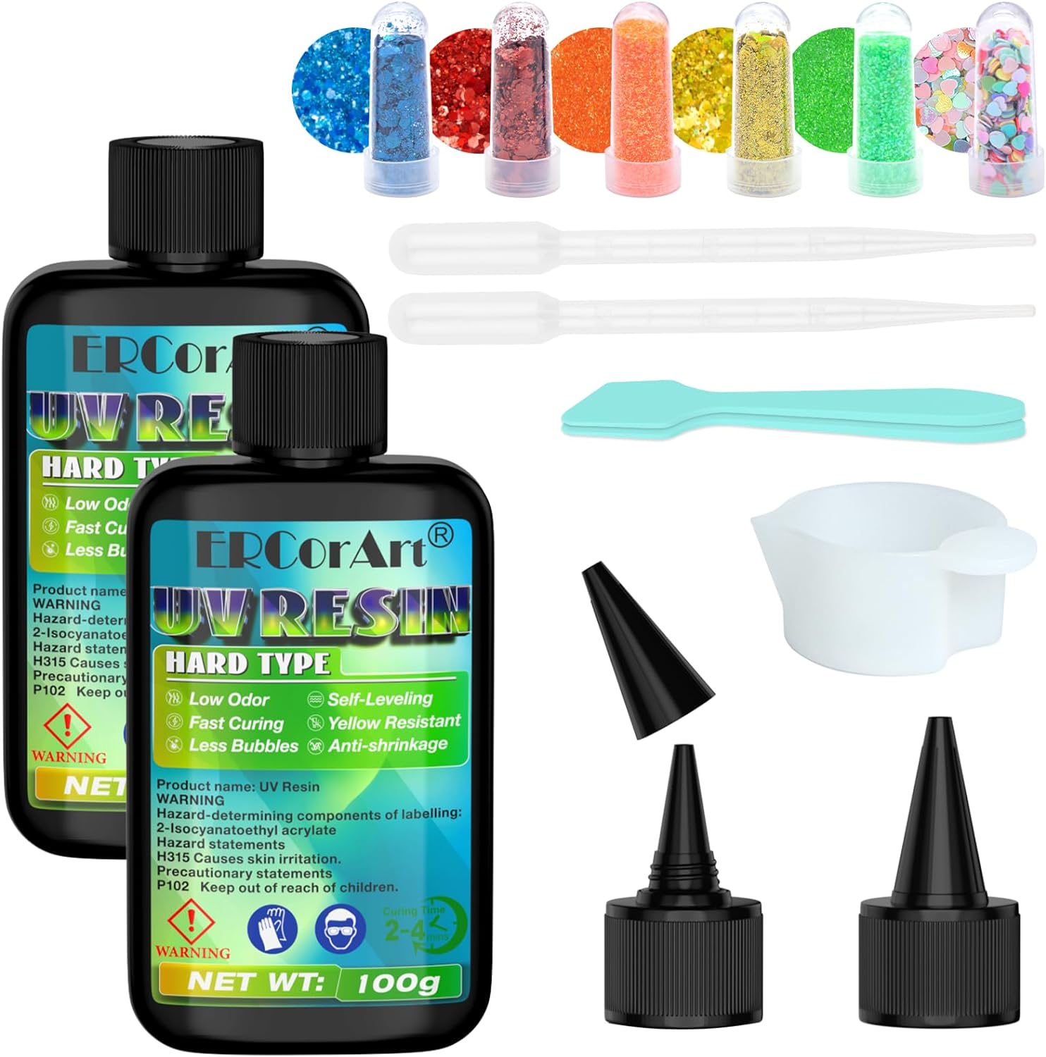 LET'S RESIN UV Resin,200g Low Viscosity Crystal Clear Ultraviolet Thin  Epoxy Resin, Quick-Curing&Low Shrinkage UV Resin Kit for Crafts, Jewelry