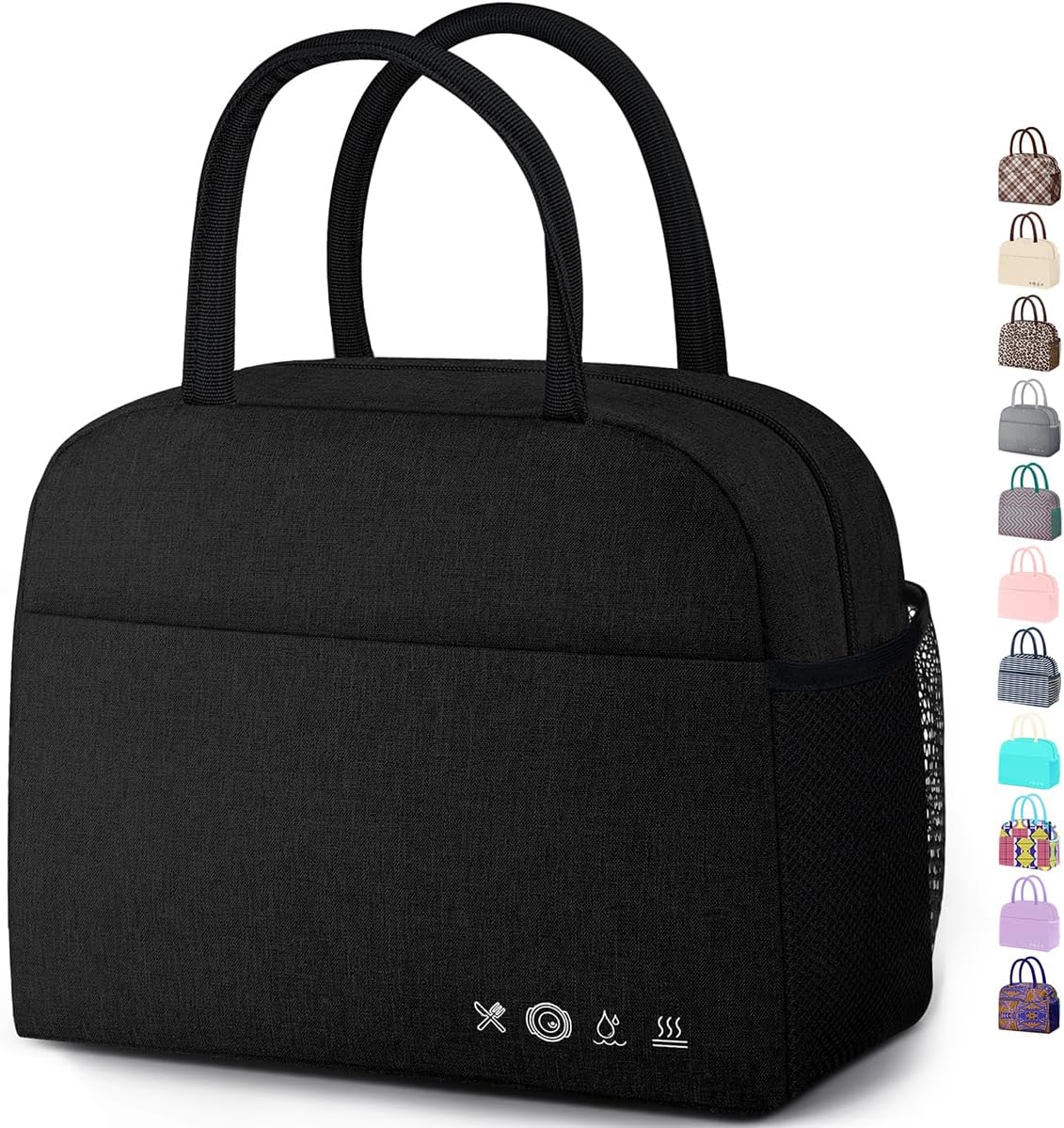  OCKLILY Lunch Box for Men, 17L Insulated Cooler Lunch Bag Women  Expandable Double Deck Lunch Cooler Bag,Lightweight Leakproof Lunch Tote Bag,  Suit For Work Travel Picnic (Black): Home & Kitchen