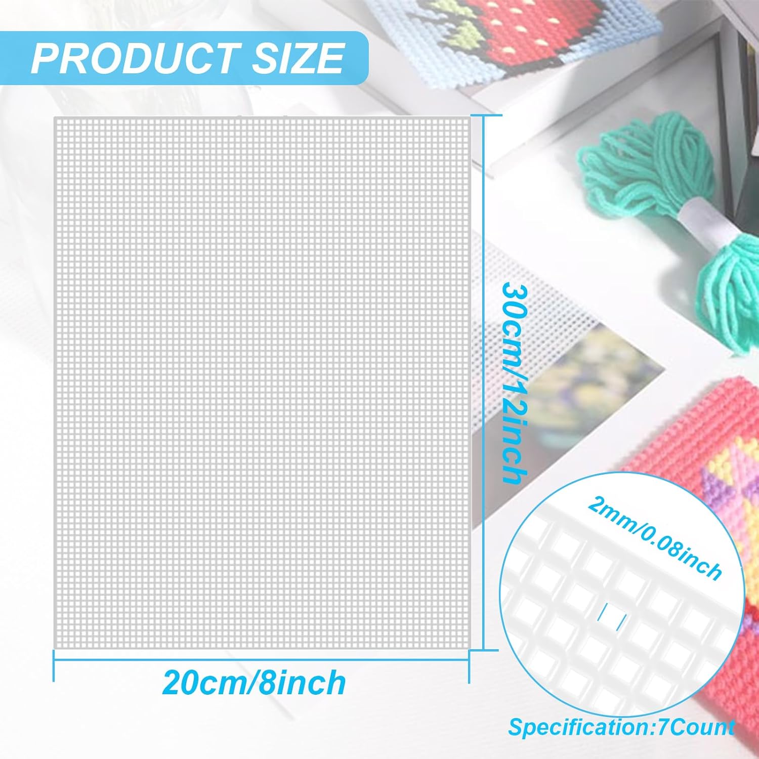 Plastic Canvas Sheets – Lavender, 10x13 Inch, 7 Count, Pack Of 12 | Needlepoint & Craft Projects