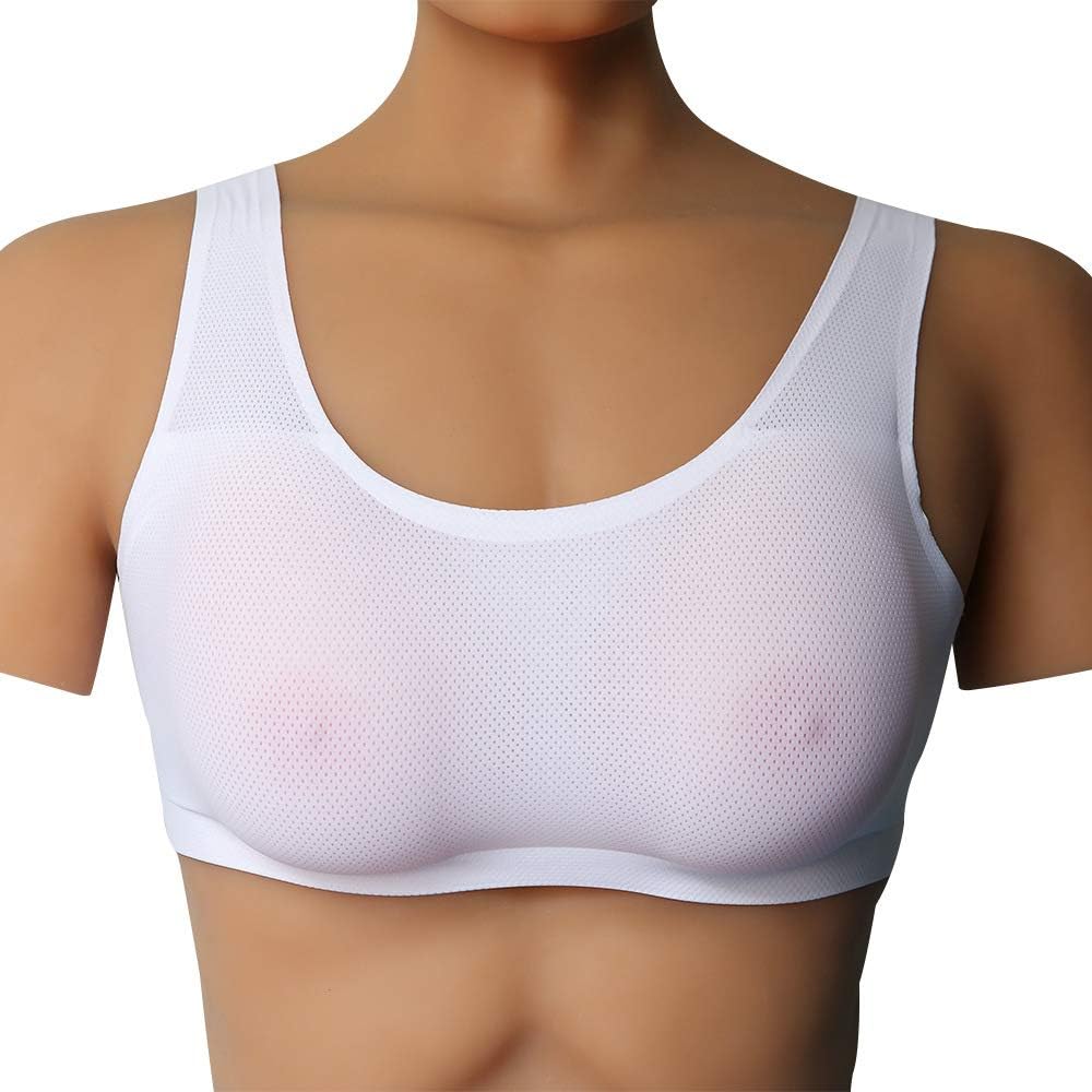 BIMEI Crossdressing Pocketed See-Through Bra for Silicone Breast