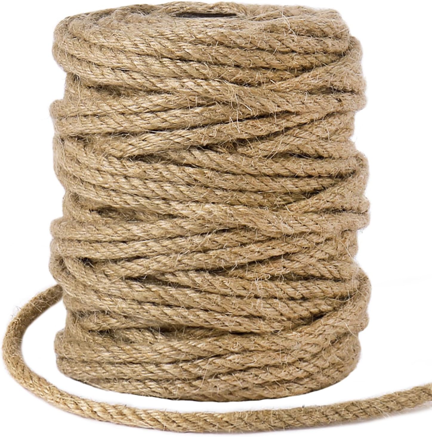 Natural Jute Twine Rope for Crafting (Brown 100 ft)