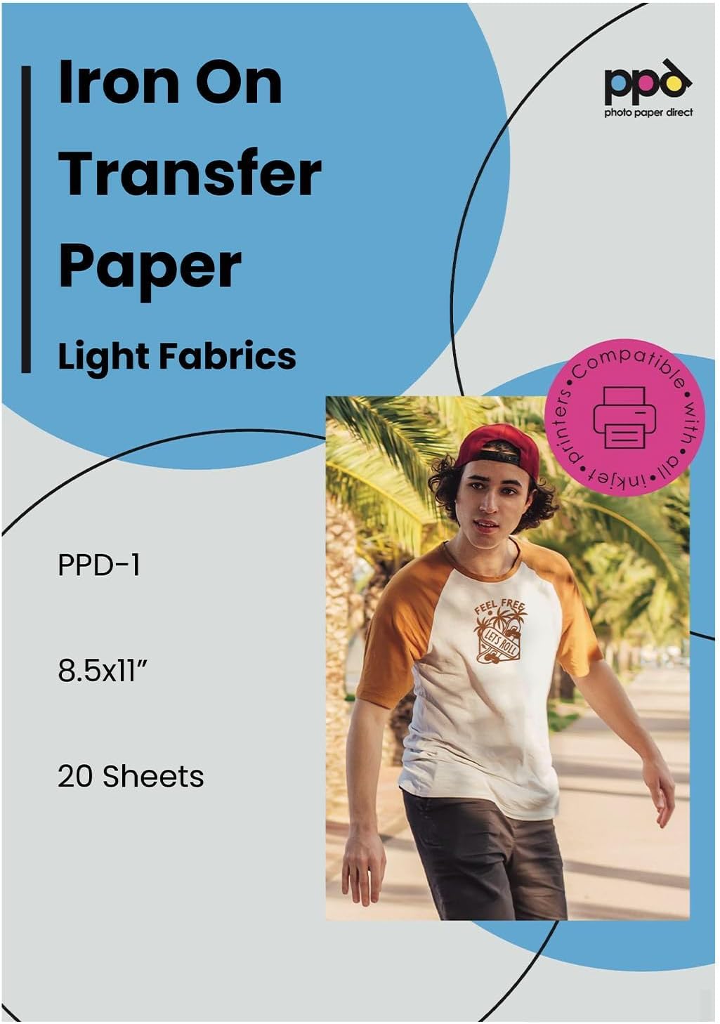 Transfer Paper 60 Sheets Iron Heat For Dark Fabrics - T-Shirt Printing Paper  For Inkjet Printers, DIY Craft Supplies Heat Transfer Paper For Inkjet  Printer, image size:1021x1458
