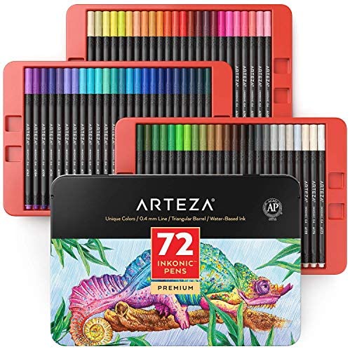 Arteza Dry Erase Markers, Bulk Pack of 52 (with Chisel Tip), 12 Assorted Colors