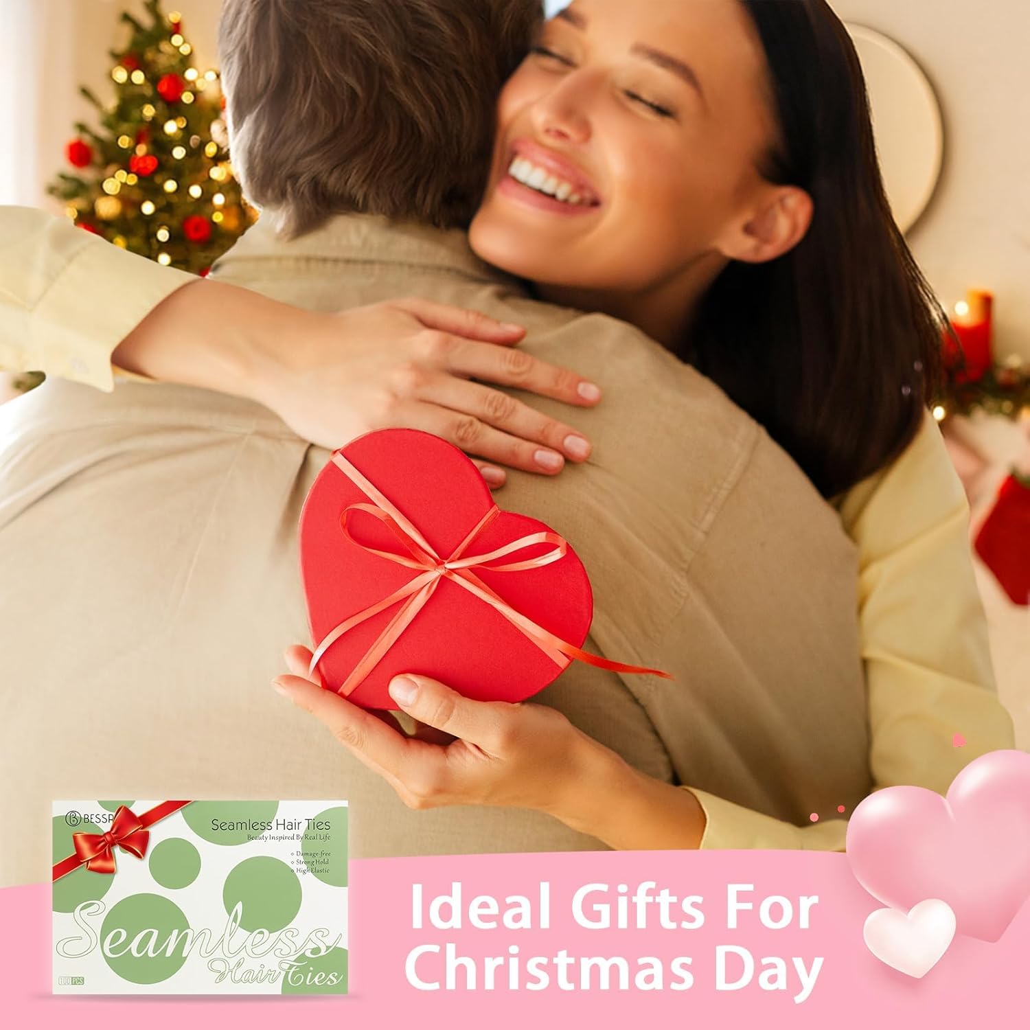 200 Pieces Women Hair Elastics Mini Black And Ombre Hair Elastics Coffee, Metal - Foto 13