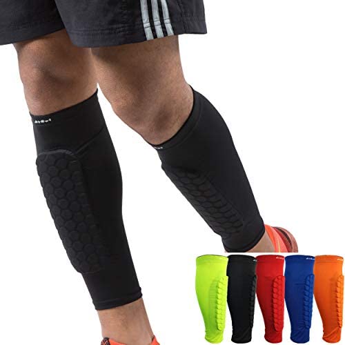 Soccer Shin Guards Shin Pads For Kids Youth Adult, Calf Compression Sleeve  With Honeycomb Pads, Support For Shin Splint Baseball Boxing Kickboxing Mtb