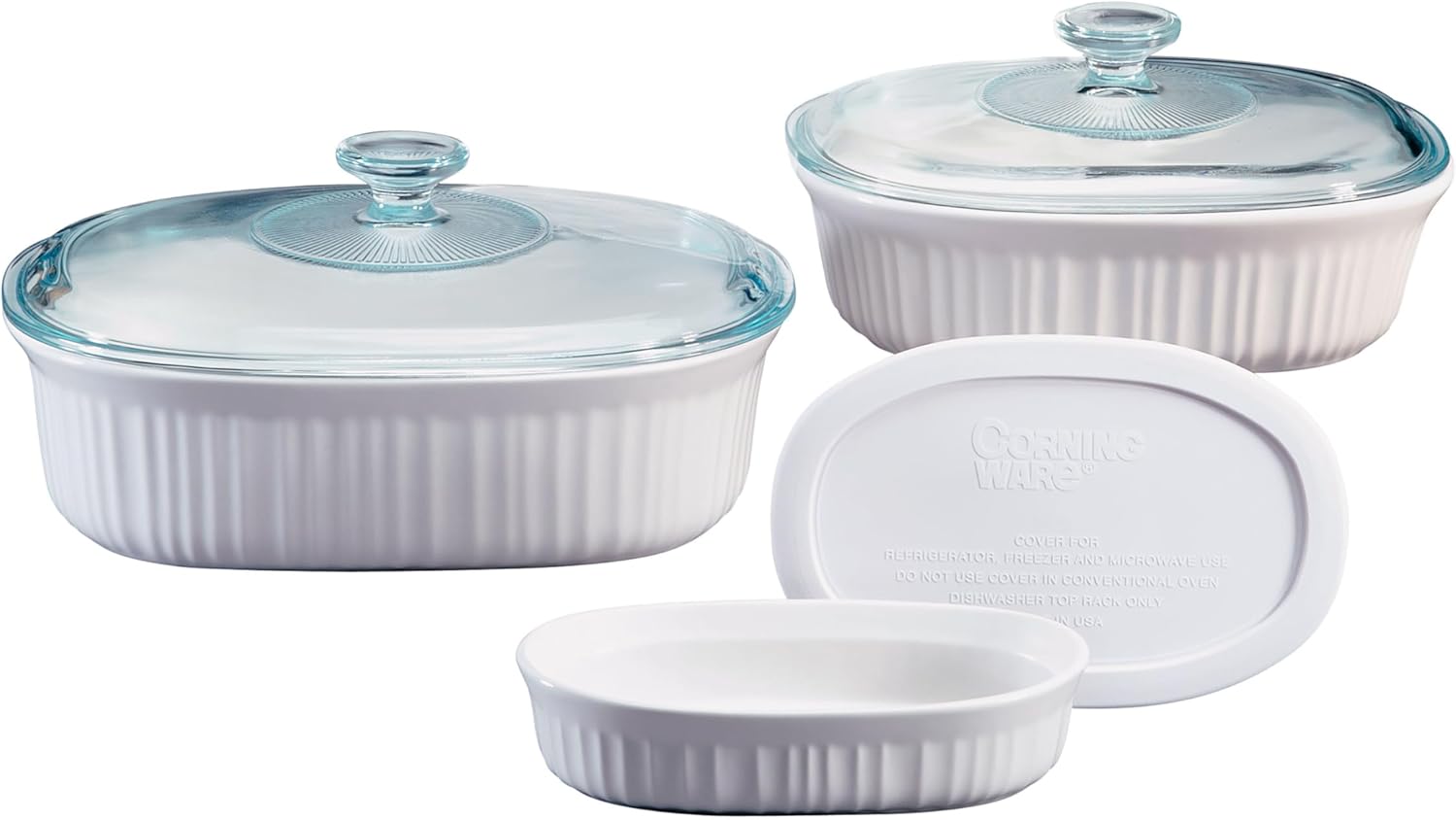 Glass Baking Dishes For Oven Corningware French White