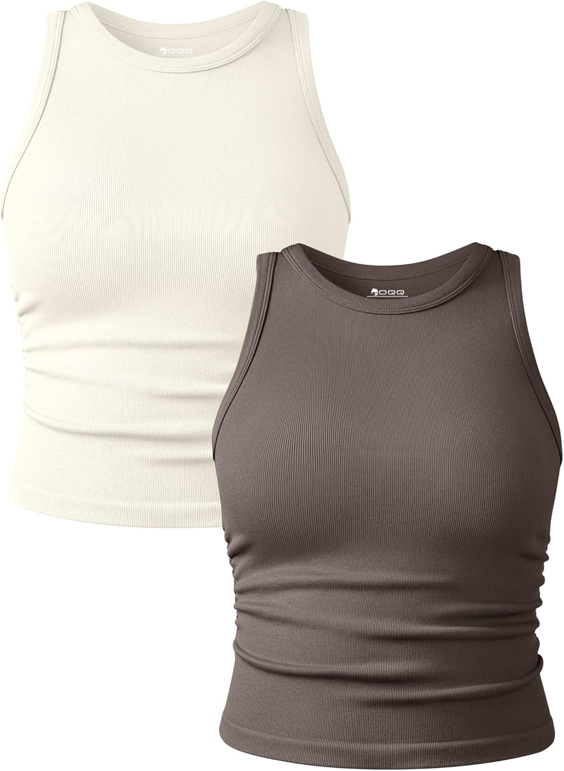 Aoysky Women Cotton Casual Loose Sleeveless Basic Crop Top Athletic