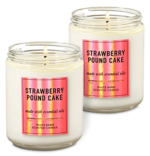 bath and body works candle strawberry pound cake