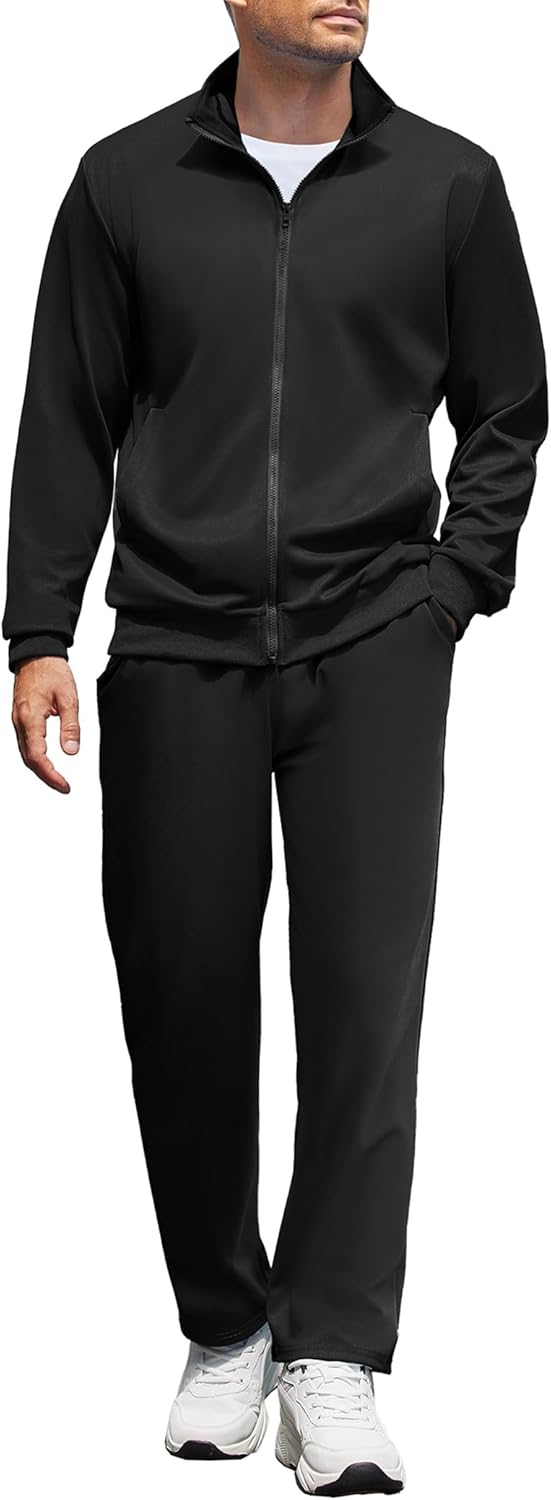 Men Tracksuit Set Sweat Set BGOWATU Men's 2-Piece Tracksuit