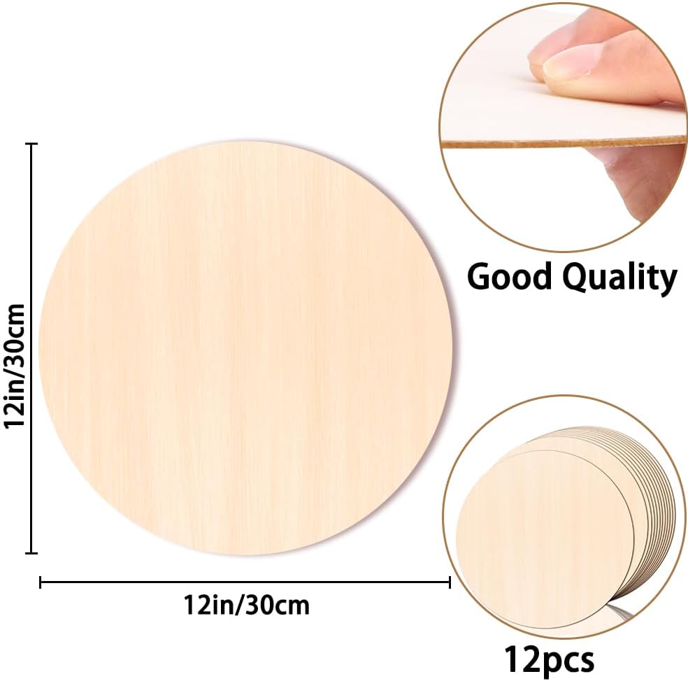 108 Pcs Unfinished Wood Slices - 2 Inch Natural Round Circles For DIY Crafts