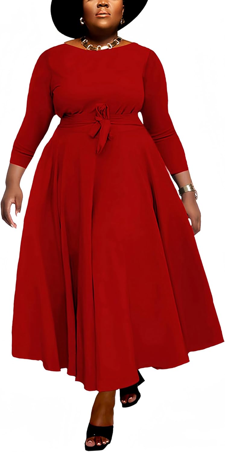 Dresses With Pockets CARCOS Plus Size Dresses For Curvy Women