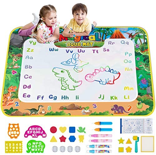 Funny Water Drawing Writting Magic Doodle Mat Boards Pen Kids Boy Girl Toys Gift 