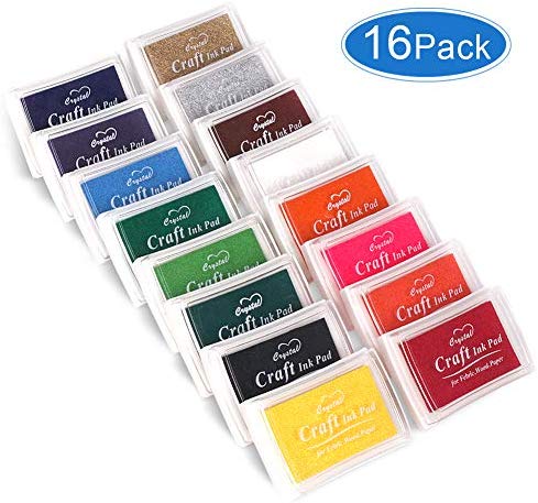  Fstaor Finger Washable Ink Pads For Kids, 24 Pack Craft Ink  Pad For Rubber Stamps Paper Wood Fabric