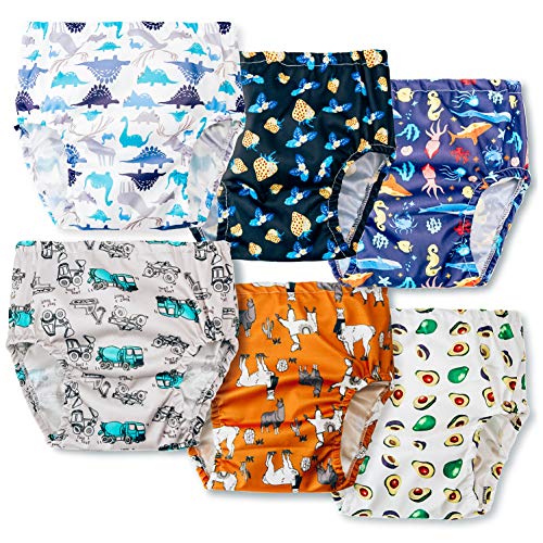 EZ Moms 6 Packs Soft Plastic Underwear For Toddlers Reusable Diaper  Cover For Baby Girls Portable Rubber Pants For Toddlers Diaper Covers