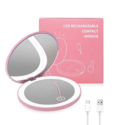 Wholesale Kintion LED Compact Mirror,1x/10x Magnification,Rechargeable
